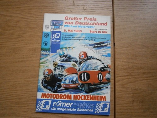 Rennprogramm hockenheim 1983 - rennprogramm,