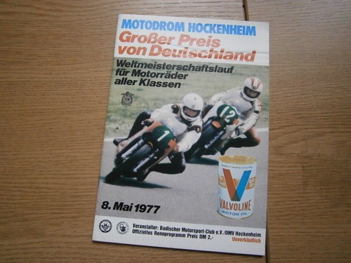 Rennprogramm hockenheim 1977 - rennprogramm,