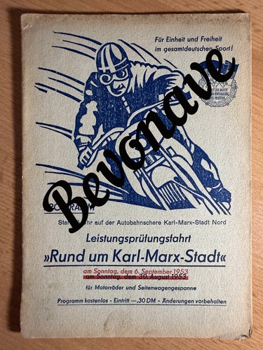 Rennprogramm 1953