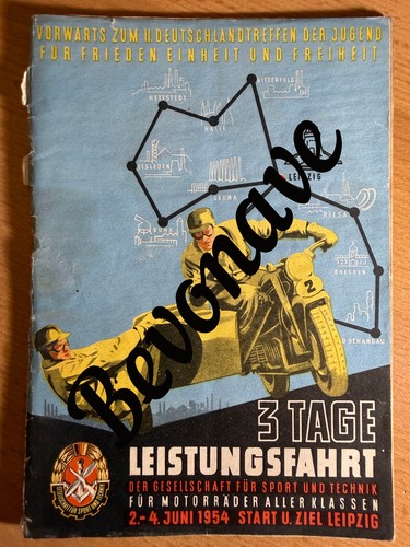 Rennprogramm 1954 tage - rennprogramm,